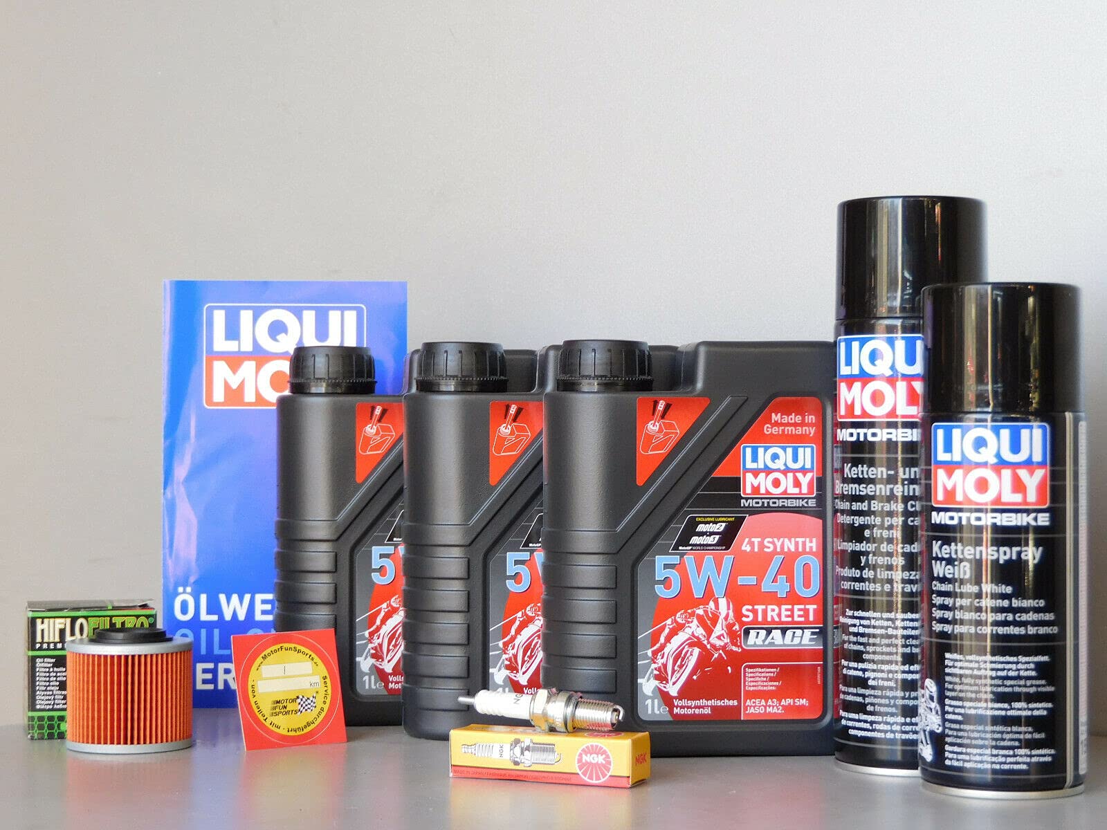 Wartungs Set Aprilia Moto 6.5 Öl Ölfilter Zündkerze Service Inspektion Wartungs Set Aprilia Moto 6.5 Öl Ölfilter Zündkerze Service Inspektion von MotorFunSports