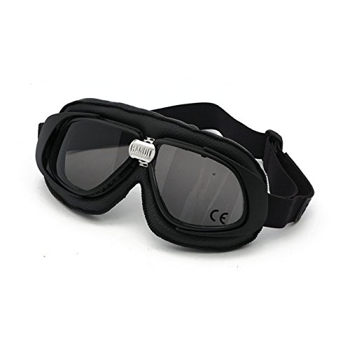 Bandit Motorradbrille schwarz mit getönten Gläsern von GZM