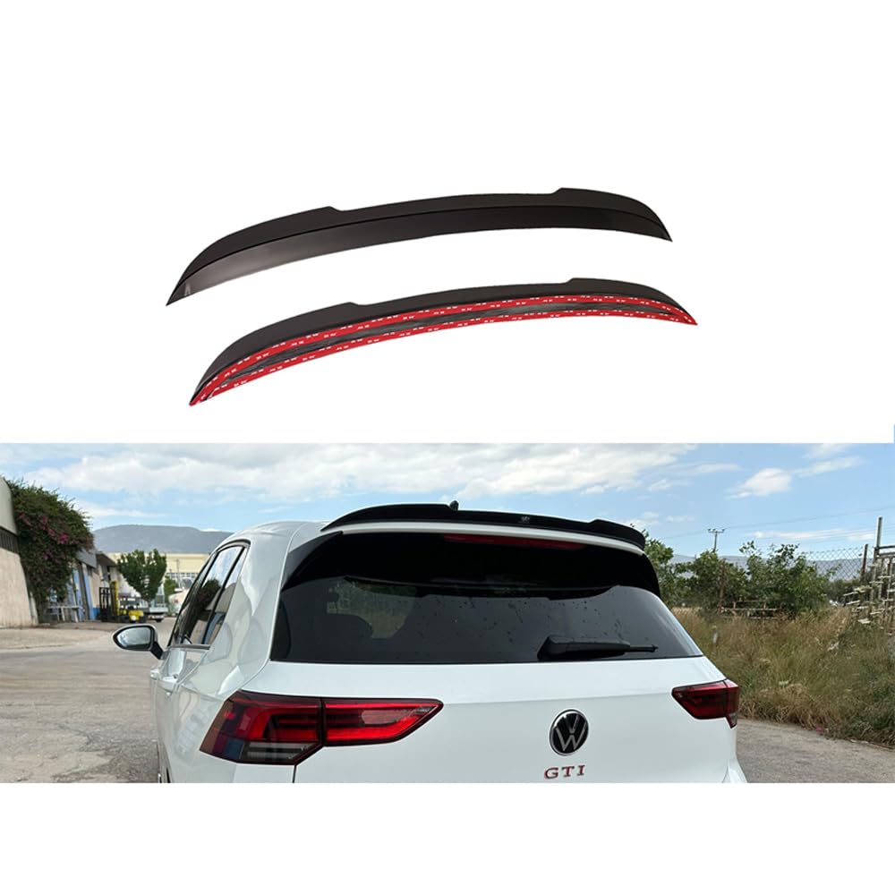 Dachspoiler (Spoilerkappe) kompatibel mit Volkswagen Golf VIII (CD1) GTI/R 2020- (ABS glänzend schwarz) von Motordrome