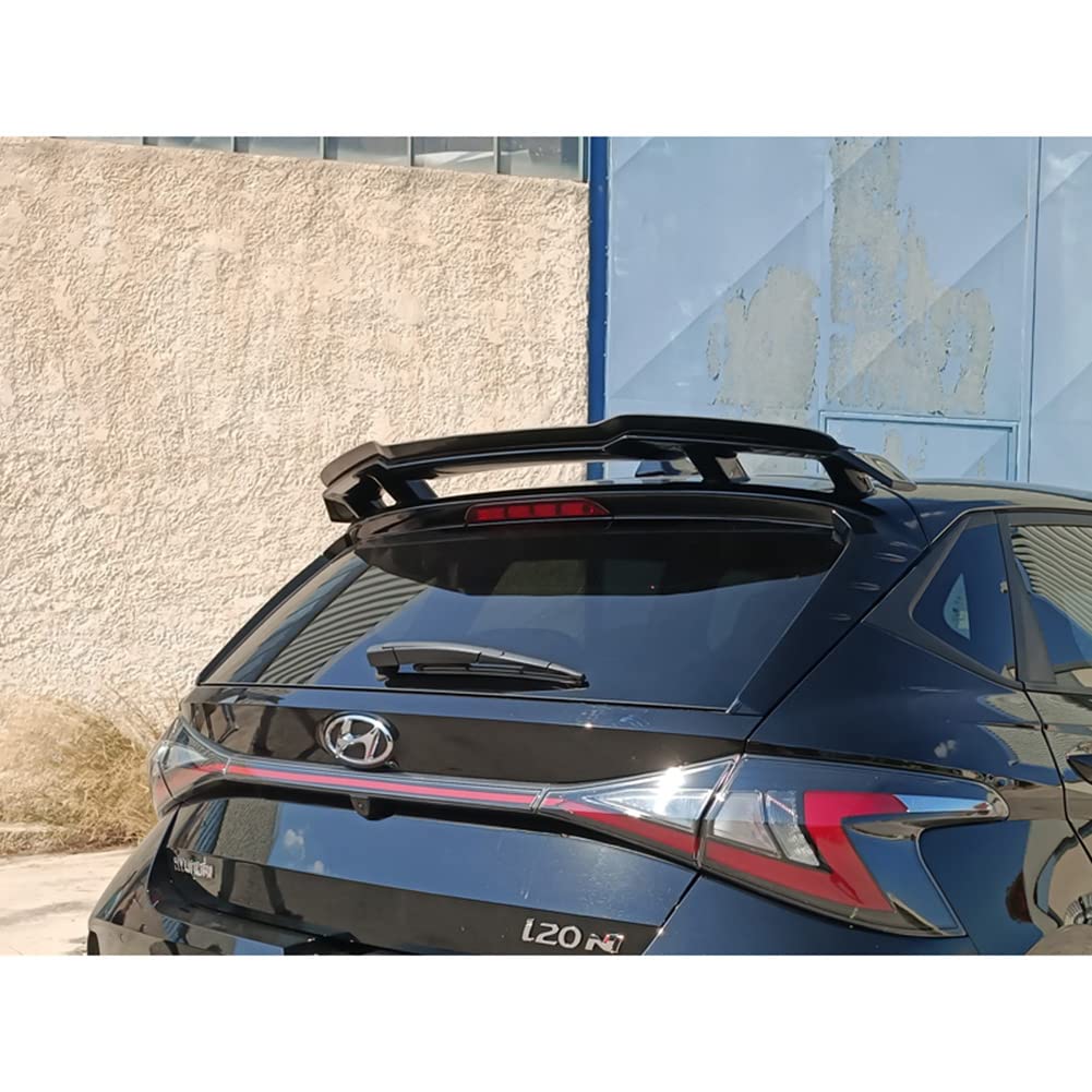 Motordrome A/482 Dachspoiler (Spoilerkappe) kompatibel mit Hyundai i20 III N (1.6 T-GDI) 2020- (ABS Gloss Schwarz) von Motordrome