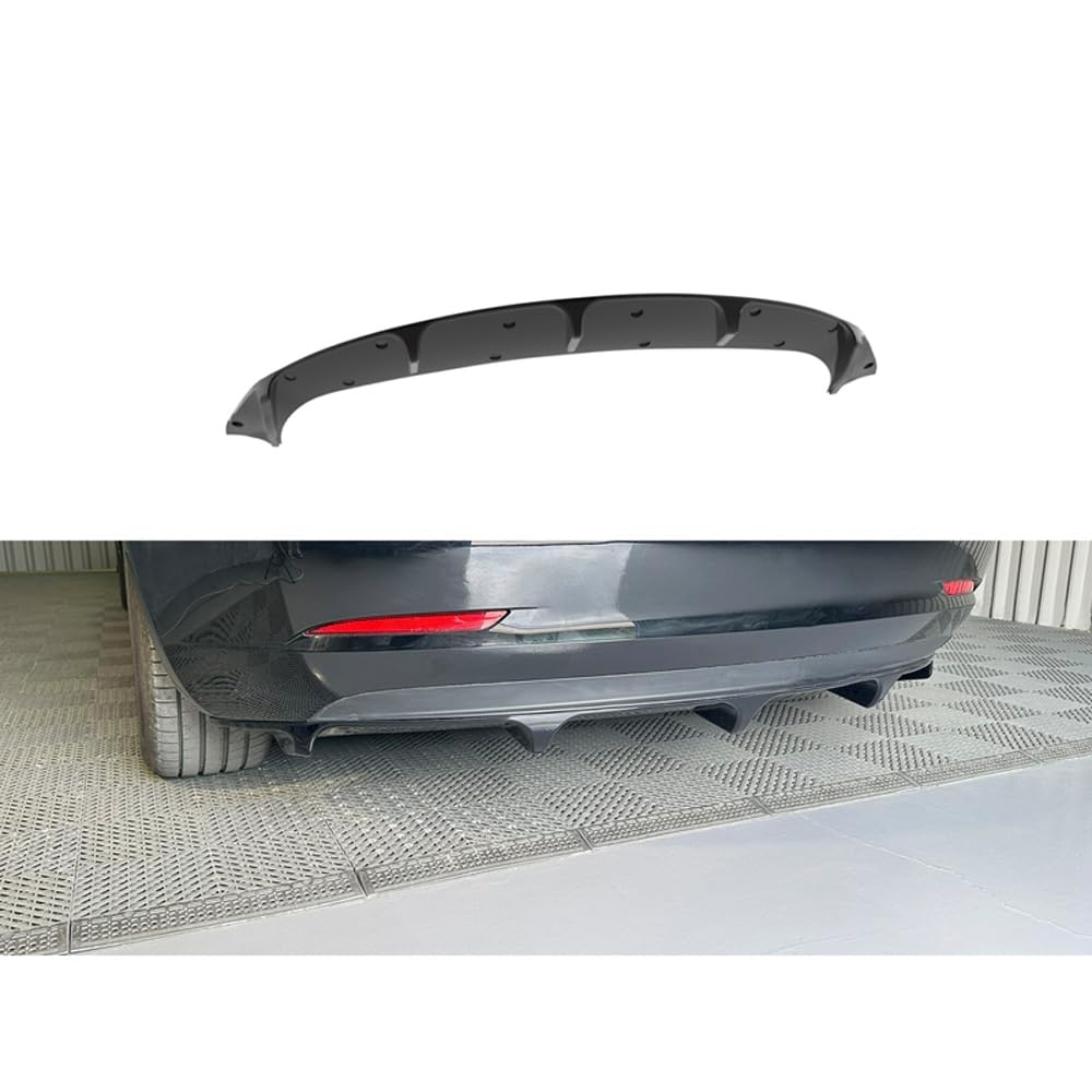 Motordrome Heckschürzenansatz (Diffuser) kompatibel mit Tesla Model 3 2017-2023 (ABS Glänzend Schwarz) von Motordrome