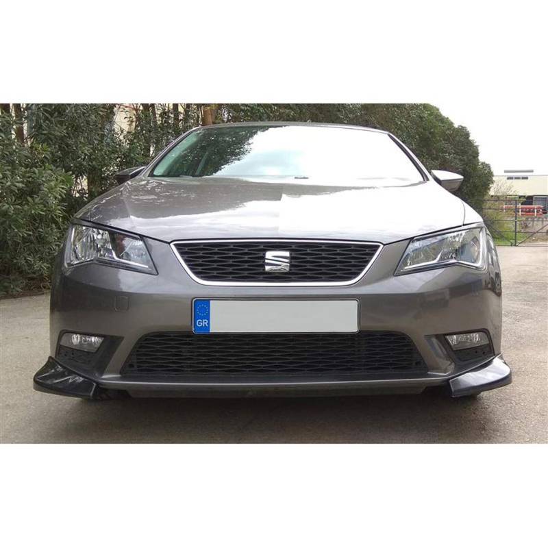 Motordrome Frontspoiler-Ecken (Cup Wings) Schwarz ABS Kunststoff Einschraubbar Seat Leon 5F 5-türer inkl. ST 2013- primed for painting von Motordrome