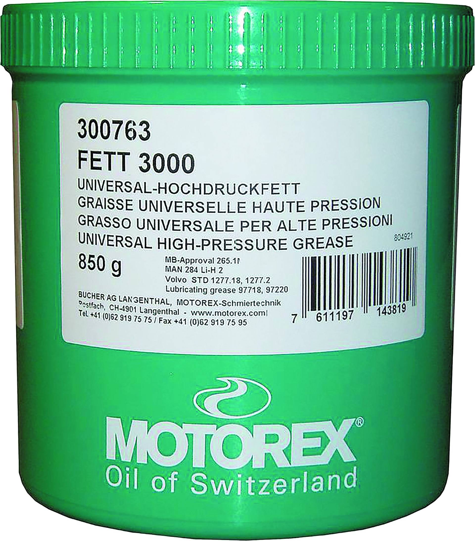 Motorex Fett 3000 Schmierfett Lagerfett Hochdruckfett 850g von Motorex