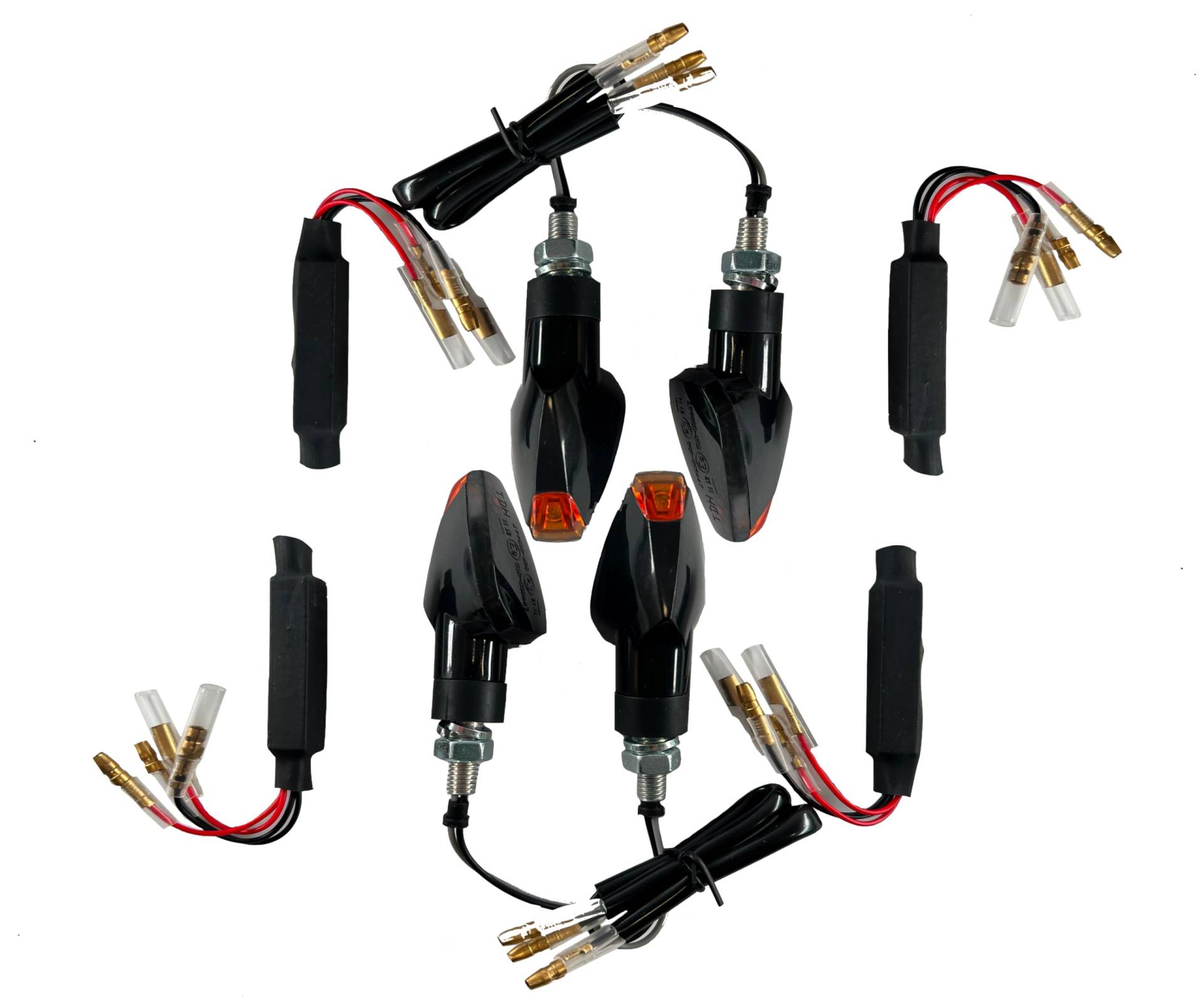 4 LED Blinker Schwarz Widerstände [E-Prüfzeichen] - Honda CBR 900RR SC28 SC33 SC50 RR 900 1000 von Motorize