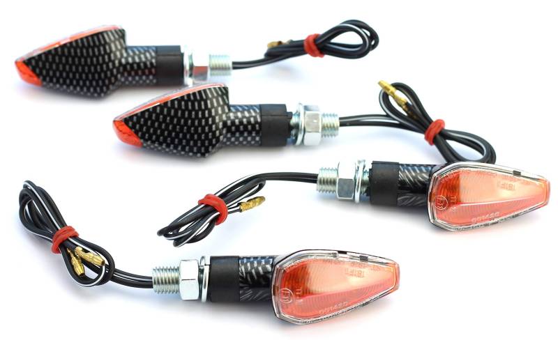 E-geprüfte und zugelassene Suzuki GSR 600 SFV GSF 650 Bandit 1200 1250 paarweise Blinker in Carbon Optik von TW-Moto von Motorize