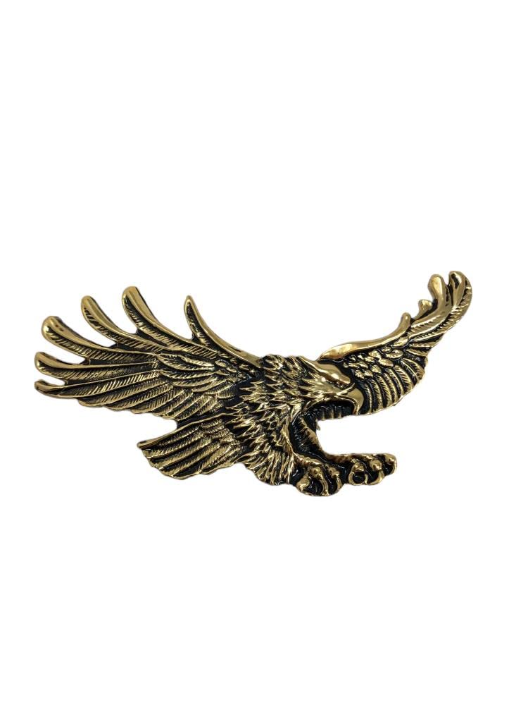 Highway Hawk Emblem Adler in Gold 11cm breit zum Aufkleben von Motorrad Burchard