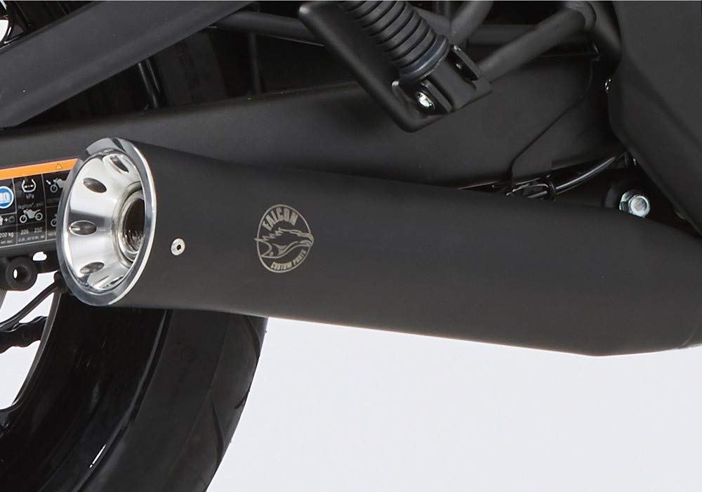 Auspuffanlage Slip On Falcon Double Groove kompatibel für Honda CMX 500 Rebel mit EG-BE von Motorrad Burchard