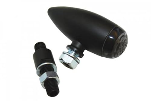 HIGHSIDER LED-Rücklicht/Bremslicht Kombination MICRO-BULLET, schwarz mit getöntem Glas - E-geprüft (1 Stück) von Motorrad Burchard