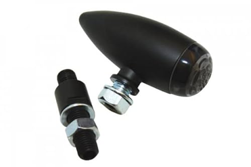 HIGHSIDER LED-Rücklicht/Bremslicht Kombination Micro-Bullet, schwarz mit getöntem Glas - E-geprüft (1 Stück) von Motorrad Burchard