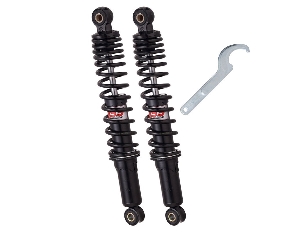 MotorsportGoetz Federbeine Stoßdämpfer für Simson S51, S50, S70, S83, SR50 Rückseite, verstellbar mit ABE, 360 mm, Metall, Kompakt, SHOCK_ABSORBER von MotorsportGoetz
