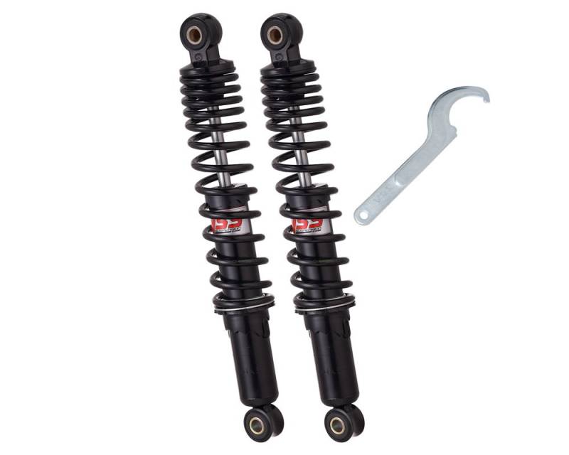 MotorsportGoetz Federbeine Stoßdämpfer für Simson S51, S50, S70, S83, SR50 Rückseite, verstellbar mit ABE, 360 mm, Metall, Kompakt, SHOCK_ABSORBER von MotorsportGoetz