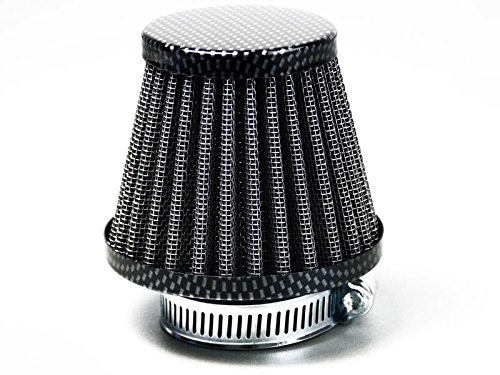 Sport Luftfilter Yamaha 50, 80, 125 ccm Stahlgewebe 35mm und 28mm Anschluss Carbon Design von MotorsportGoetz