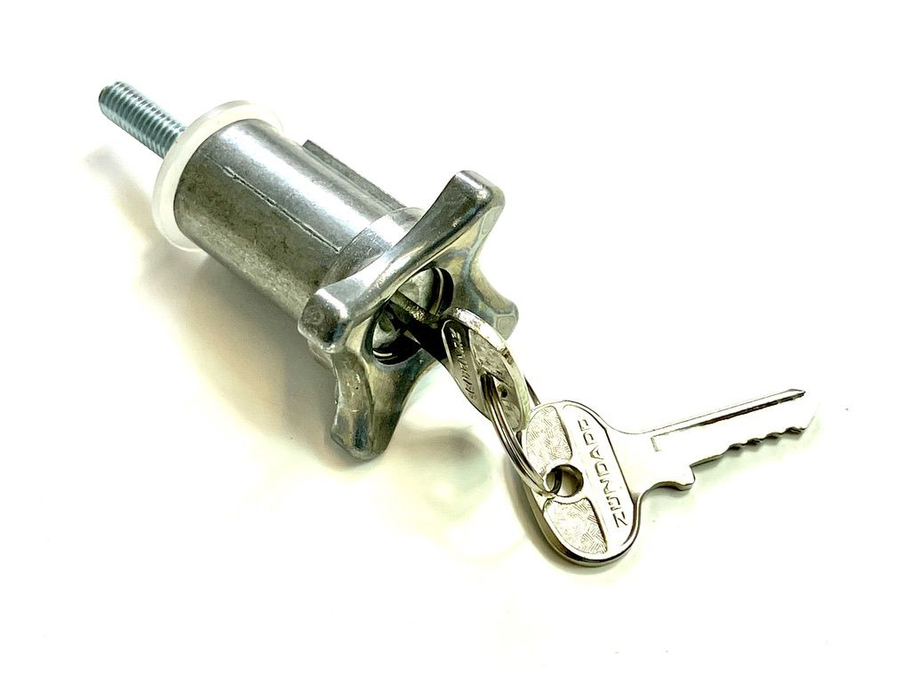 Rändelschraube mit Schloss und Schlüssel passend für Seitendeckel bei Zündapp von Motosipa