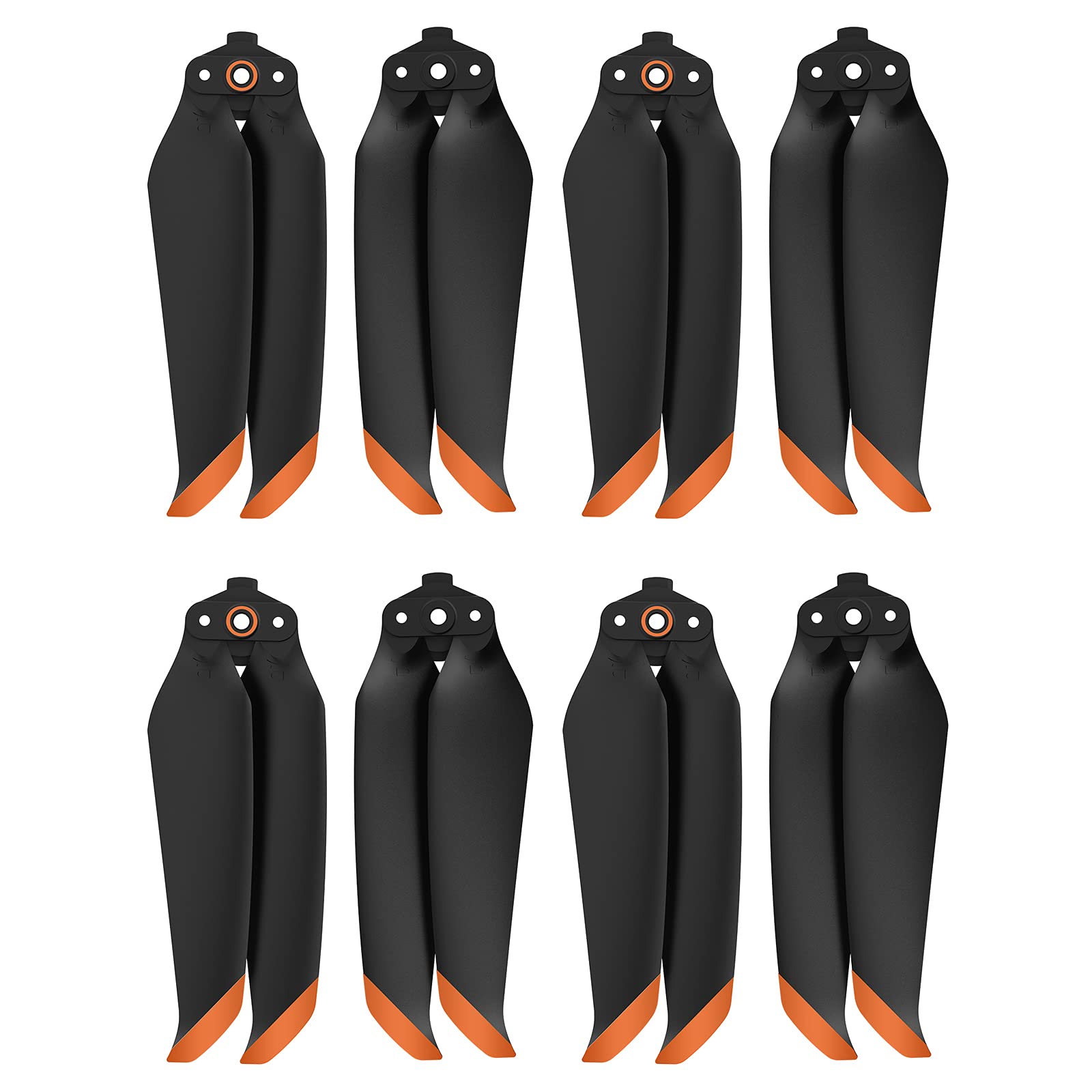 MotuTech 7238F Propeller faltbar für DJI Air 2S / Mavic Air 2 Propeller, geräuscharm, schnelle Freigabe, CW CCW, Propellers (Orange-4 Paar) von MotuTech
