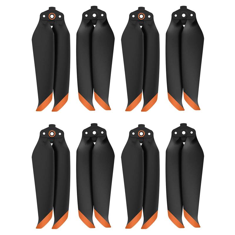 MotuTech 7238F Propeller faltbar für DJI Air 2S / Mavic Air 2 Propeller, geräuscharm, schnelle Freigabe, CW CCW, Propellers (Orange-4 Paar) von MotuTech