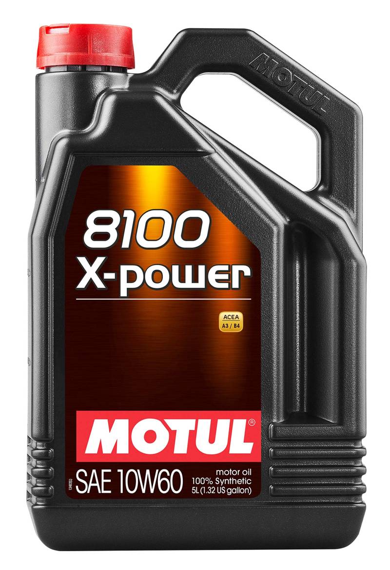 Motul 106144/74 Motor Schmieröl 8100 X-POWER 10W60 5 L, Brown von Motul