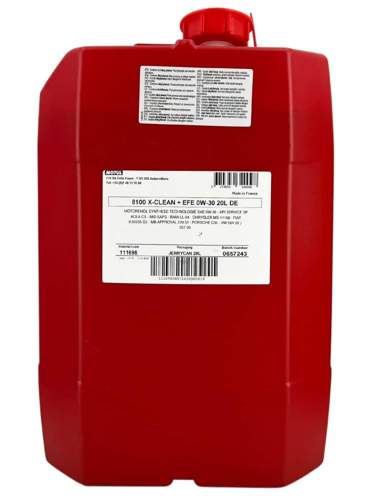 8100 X-Clean + EFE 0W-30, 20 Liter von Motul