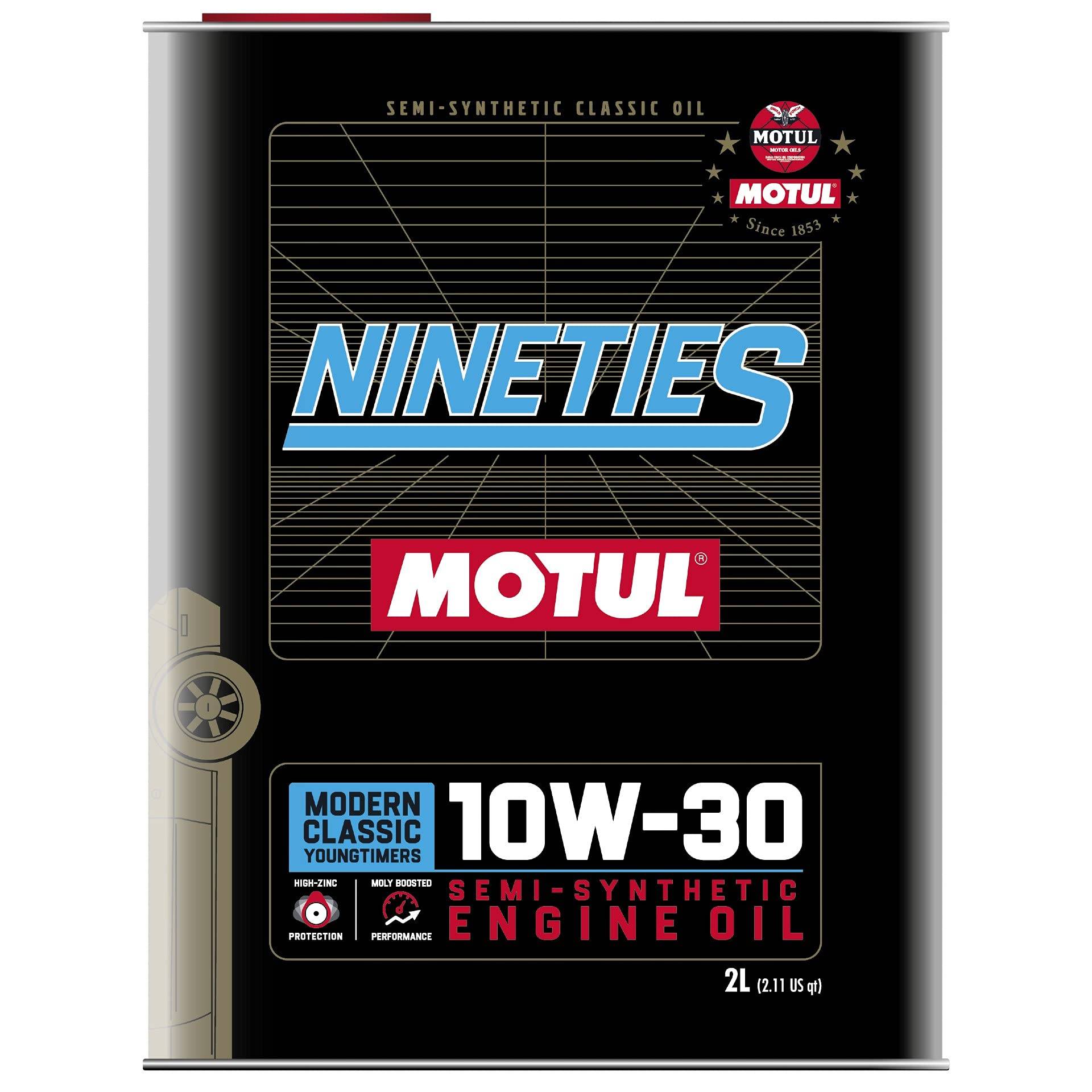 Classic Nineties 10W-30, 2 Liter Classic Nineties 10W-30, 2 Liter von Motul