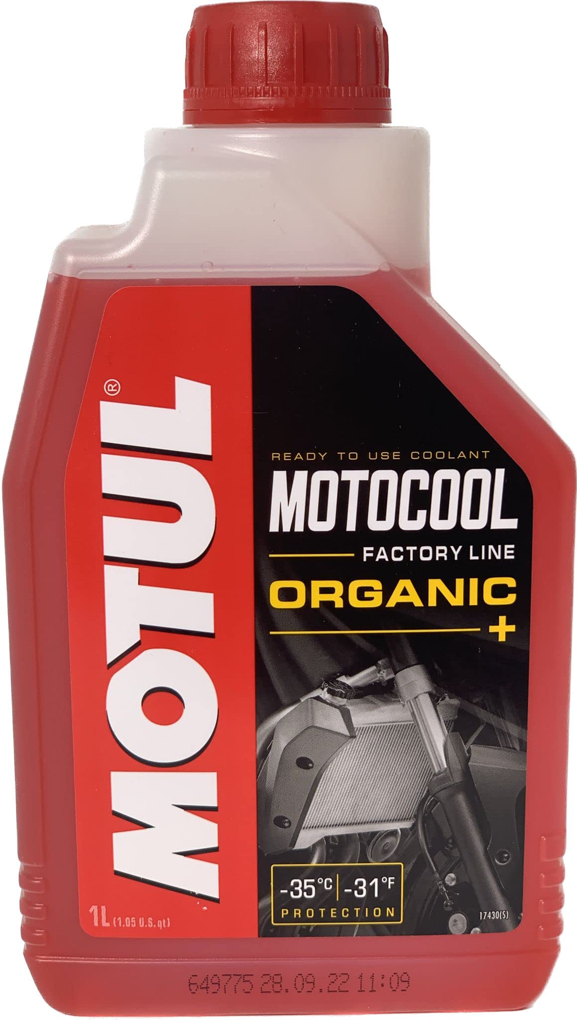 Liquide refroidissement rouge pour moto Motul Motocool Factory line Organic + 1L von Motul