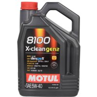 Motoröl MOTUL 8100 X-Clean GEN2 5W40 5L von Motul