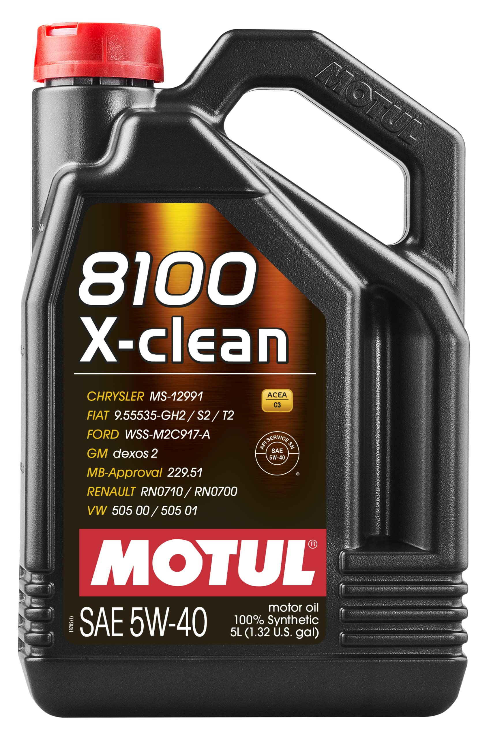 Motul 102051 8100 x-clean 5W40, 5 Liter, BLACK von Motul