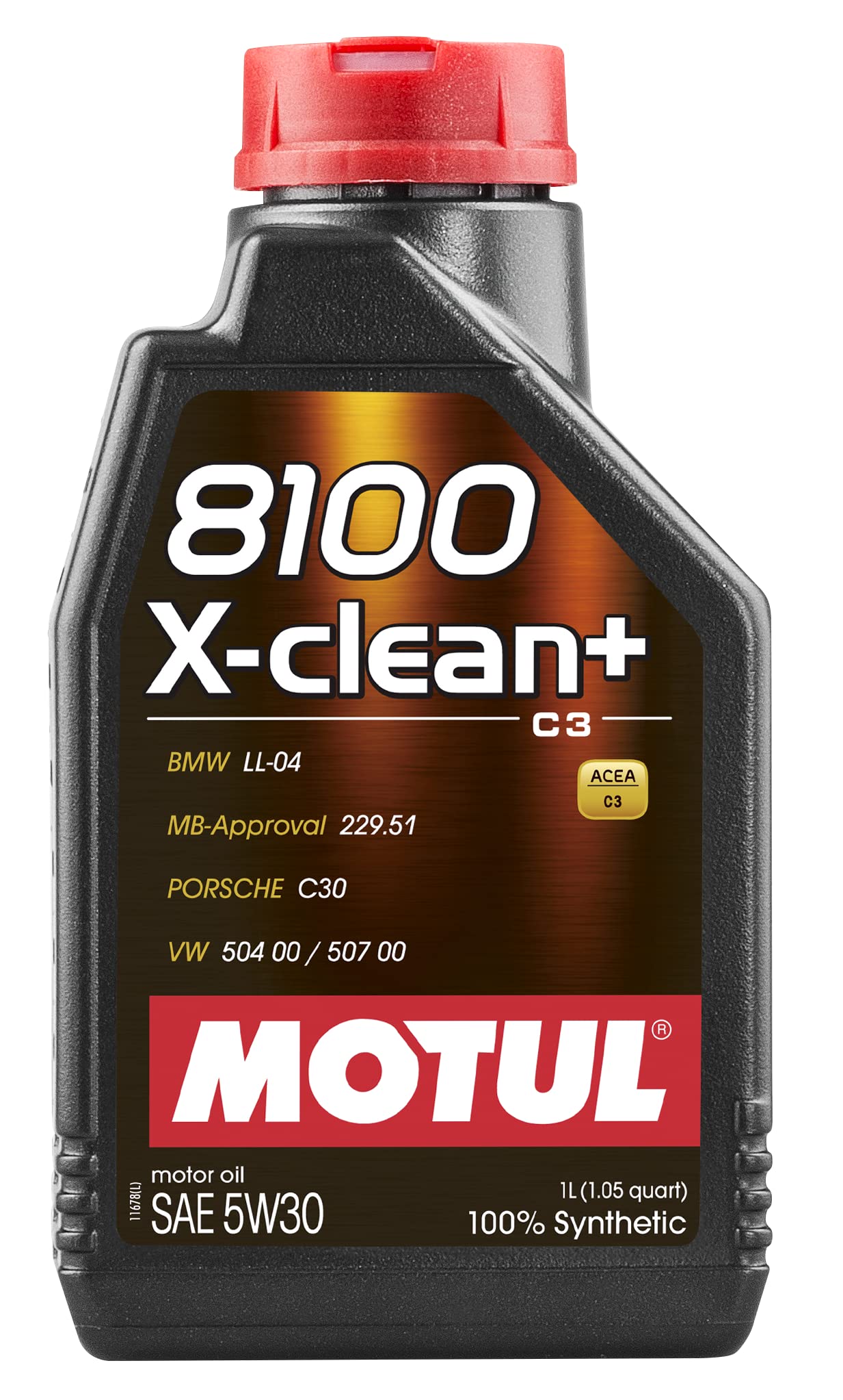 Motul 106376 Motoröl 8100 X-Clean+ 5W-30, 1 L von Motul