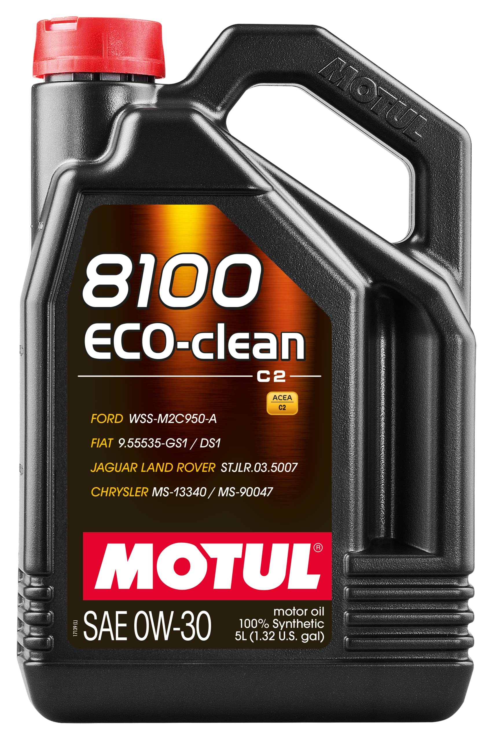Motul 102889 Motoröl 8100 Eco-Clean 0W-30, 5 L, Brown von Motul