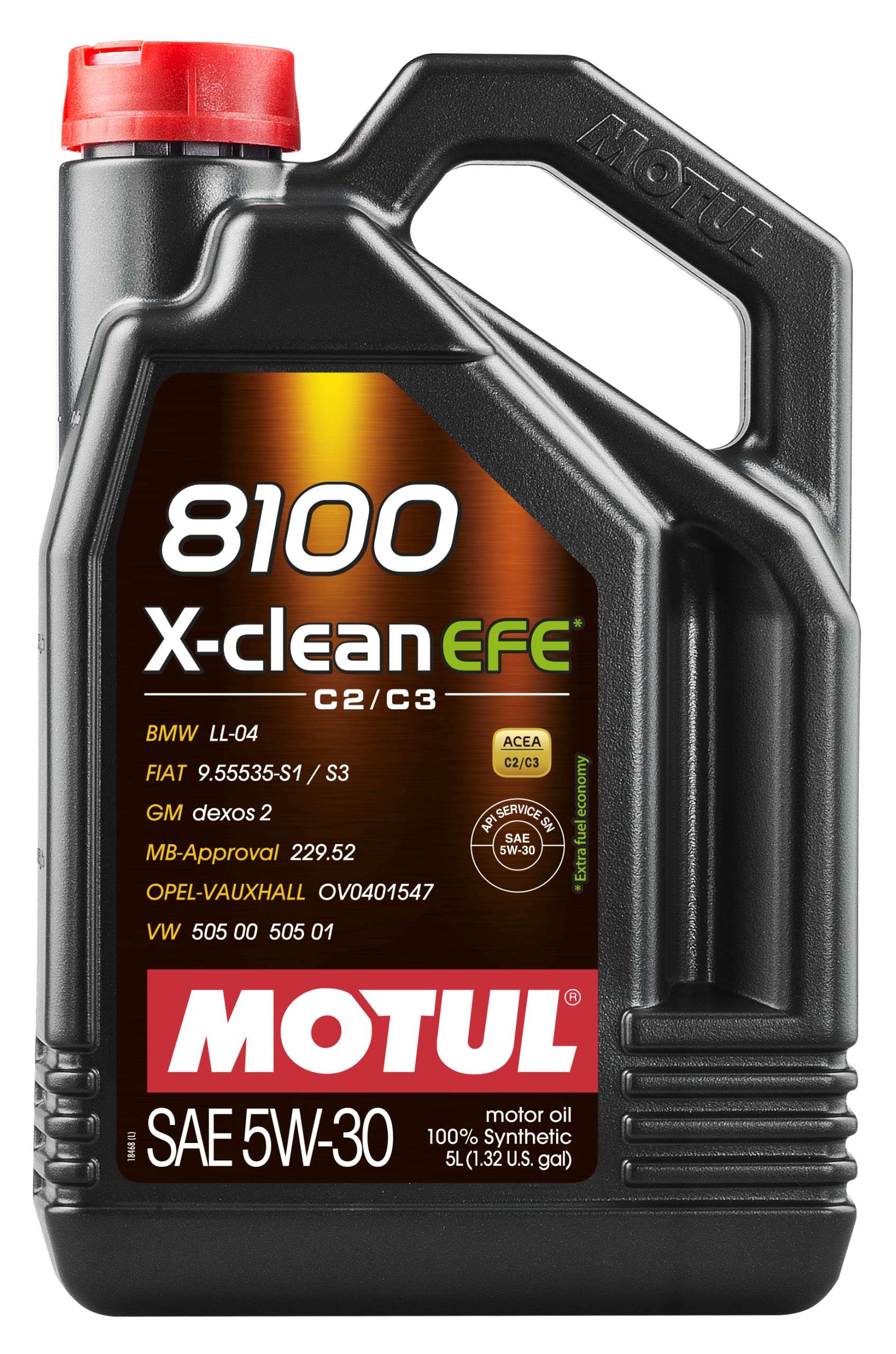 Motul 107206/74 Motor Schmieröl 8100 X-Clean EFE C2/C3 5W30 5 L, Brown Motul 107206/74 Motor Schmieröl 8100 X-Clean EFE C2/C3 5W30 5 L, Brown von Motul