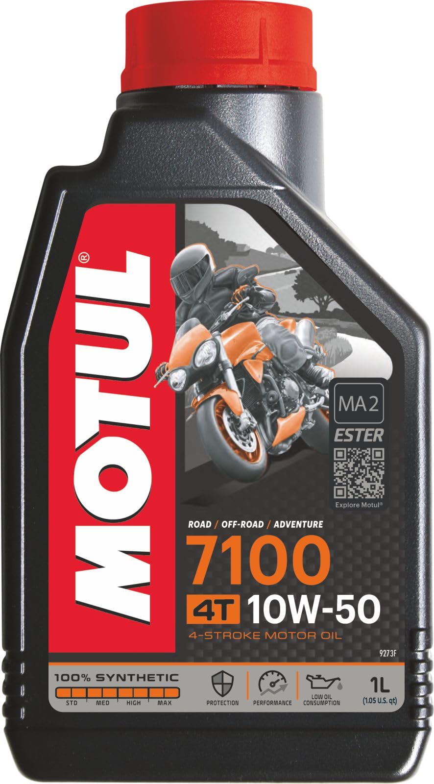 Motul 7100 10W50 4T MA2 Synthetisches Motorrad-Motorenöl von Motul