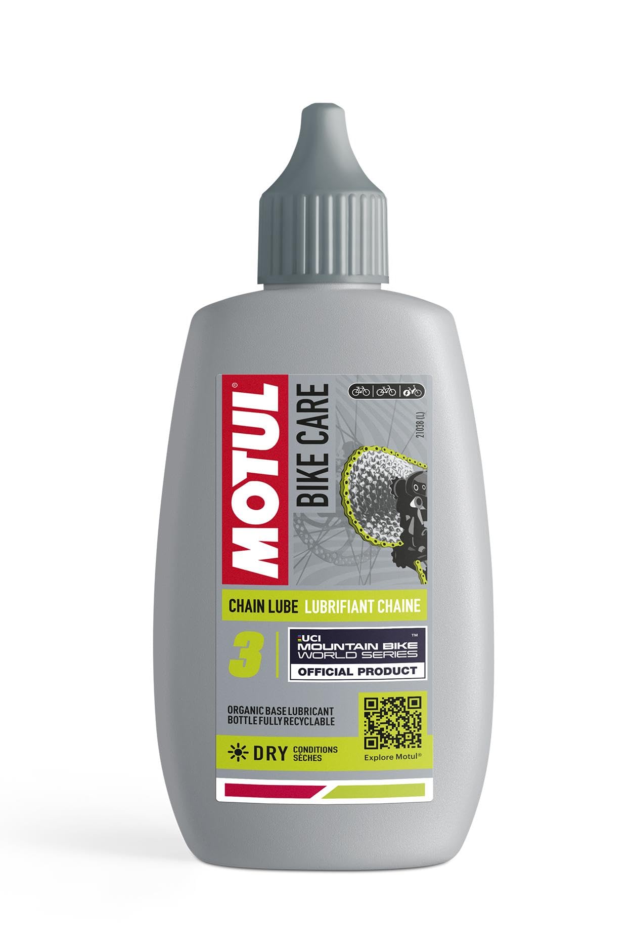 Motul Schmiermittel für Offroad-Fahrrad-Ketten für trockene Einsatzbedingungen, Verschleiß- und Rostschutz, Wasserfest, Flasche mit Tropfspitze, Bike Care Chain Lube Dry Off Road, 100 ml Motul Schmiermittel für Offroad-Fahrrad-Ketten für trockene Einsatzbedingungen, Verschleiß- und Rostschutz, Wasserfest, Flasche mit Tropfspitze, Bike Care Chain Lube Dry Off Road, 100 ml von Motul