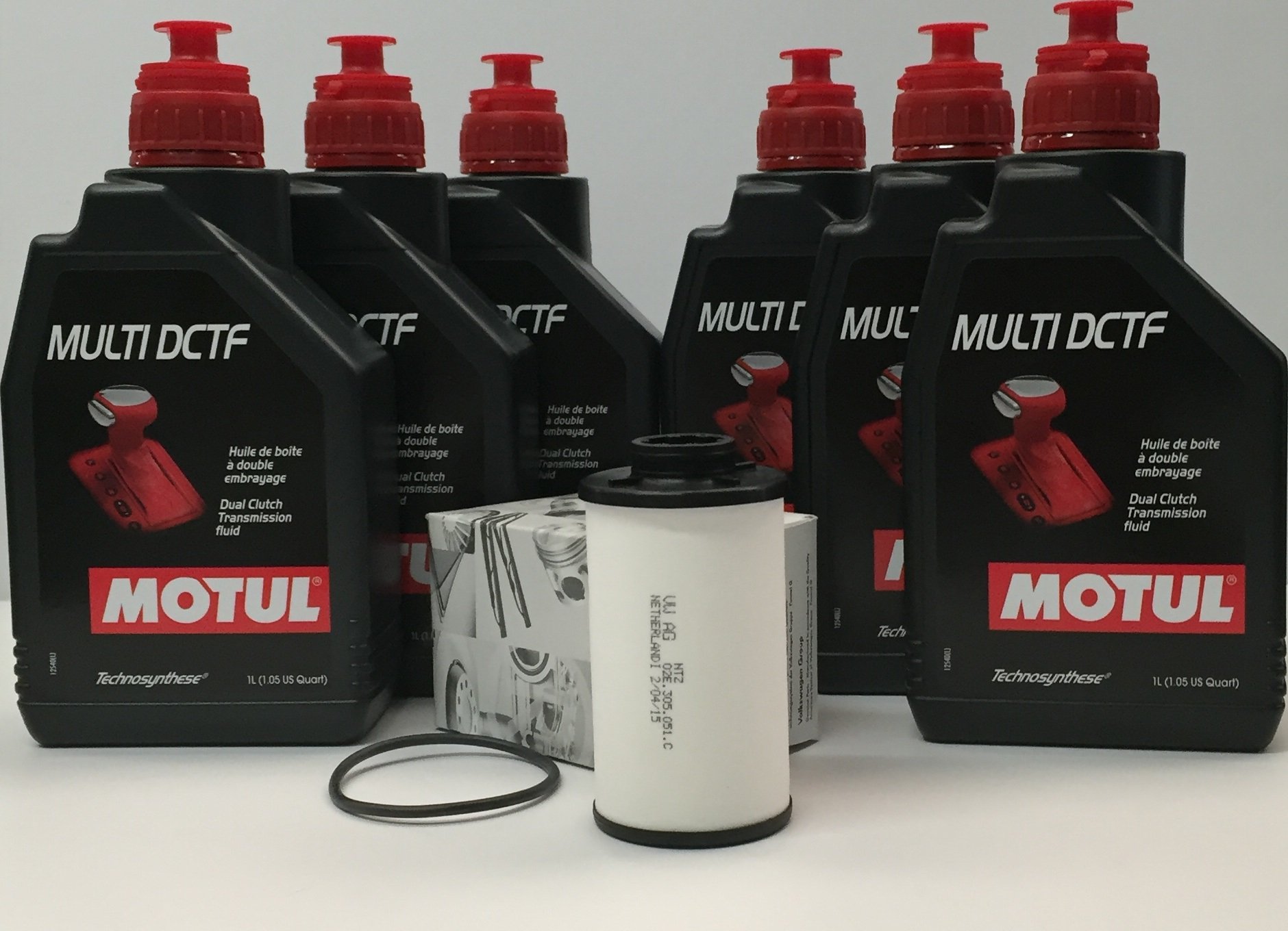 MOTUL Getriebeöle technosynthese Multi DCTF 6 Liter (G052182A2) KOMPATIBEL MIT DSG+ Original Filter 02E305051 von MOTUL