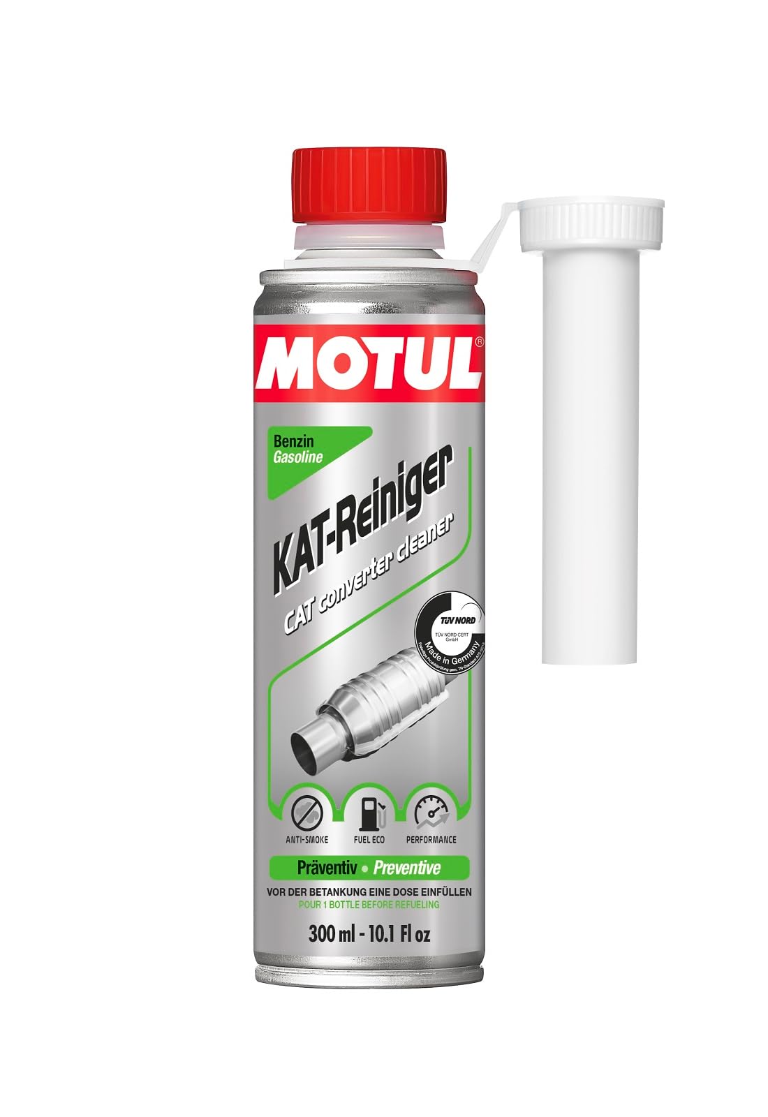 MOTUL 300 ml Katalysator-Reiniger KAT Benzin Fahrzeugkatalysator Systemreiniger | 110678 | Regelmäßige Anwendung gewährleistet den Schutz des Katalysators von Motul