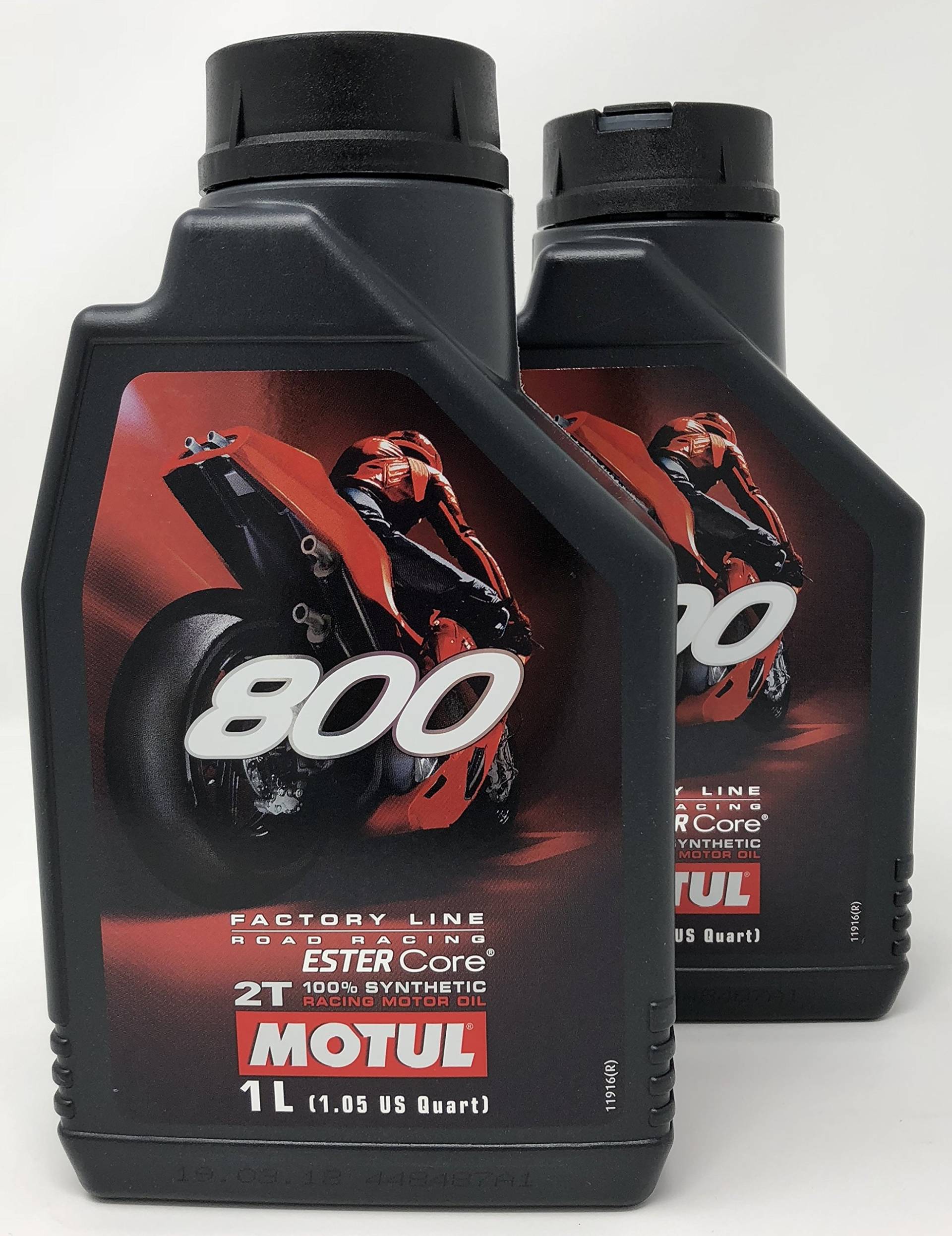 Motul Öl Moto 2T – 104041 800 2T Factory Line Road Racing, 2 Liter (2 x 1 Lt) von Motul