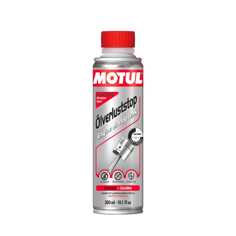 Motul 300 ml Ölverluststopp Engine Oil Stop Leak Additiv | Stop Verlust von Öl Motordichtmittel | 110647 | Stoppt den Verlust von Motoröl bei Leckagen, eine Weiterfahrt ist dadurch möglich von Motul