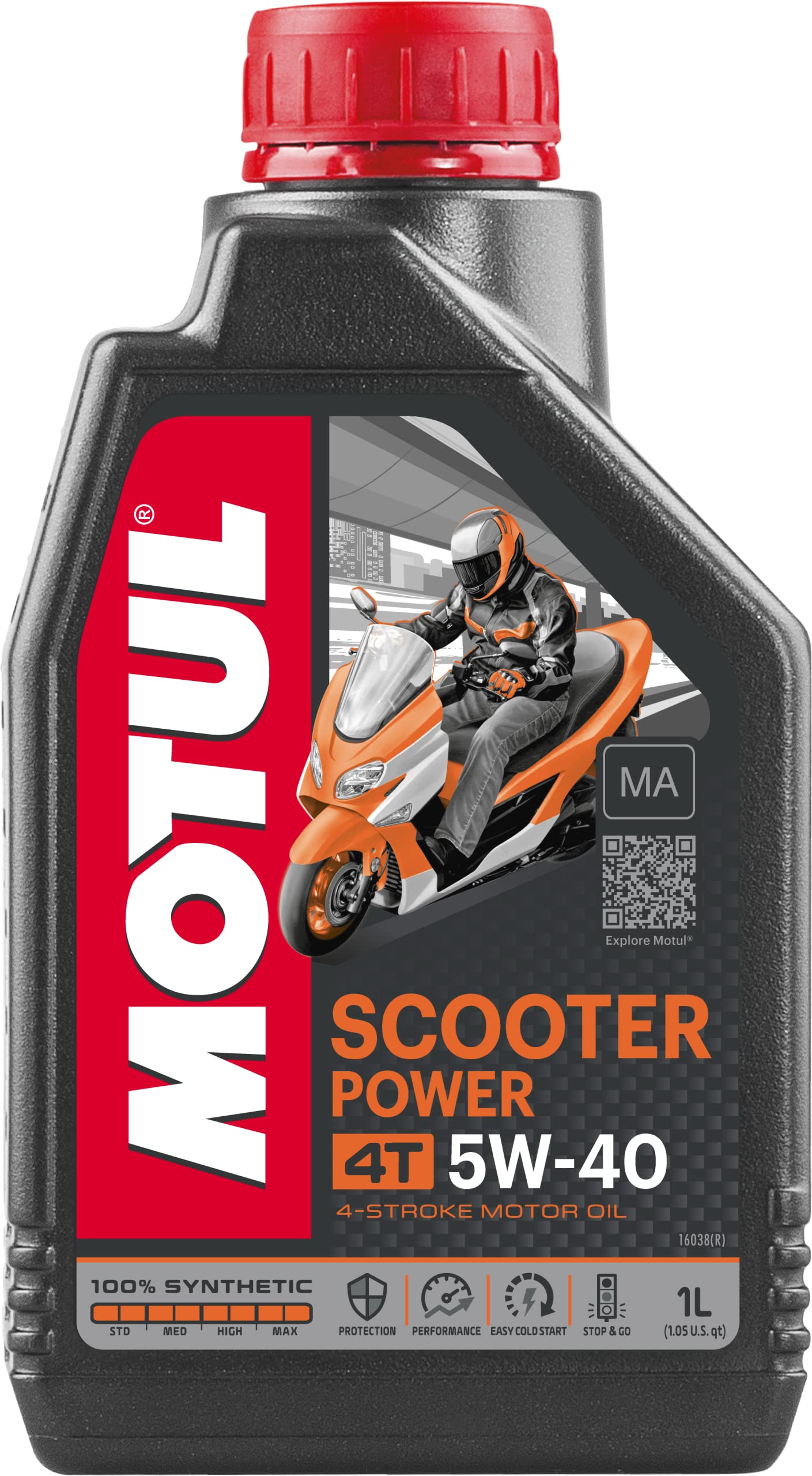 MOTUL Scooter Power 4T 5W40 MA Motorenöl 1 Liter von Motul