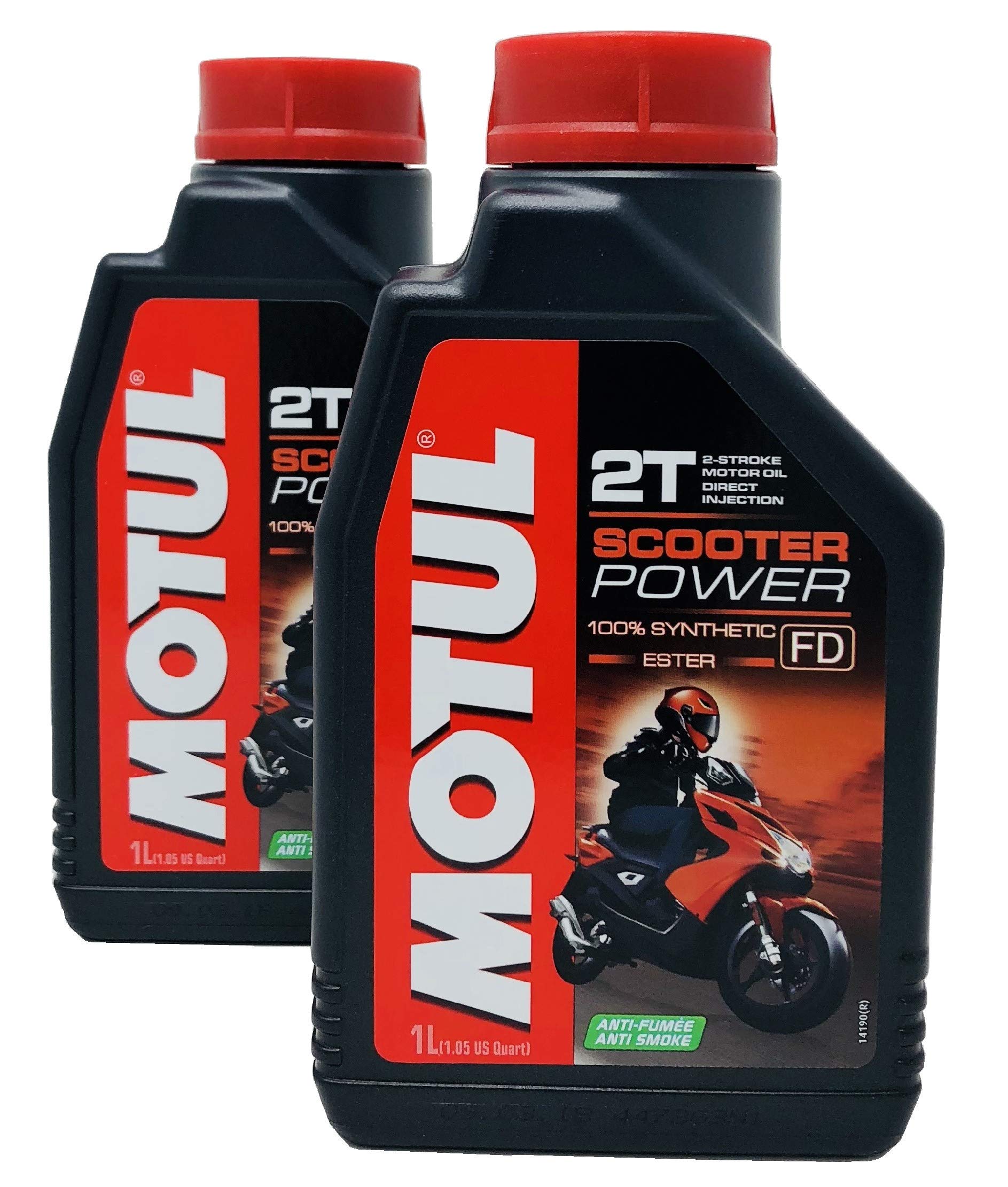 Ölmischung Motul Scooter Power 2T 100% synthetischer Ester, Packung mit 2 Litern von Motul