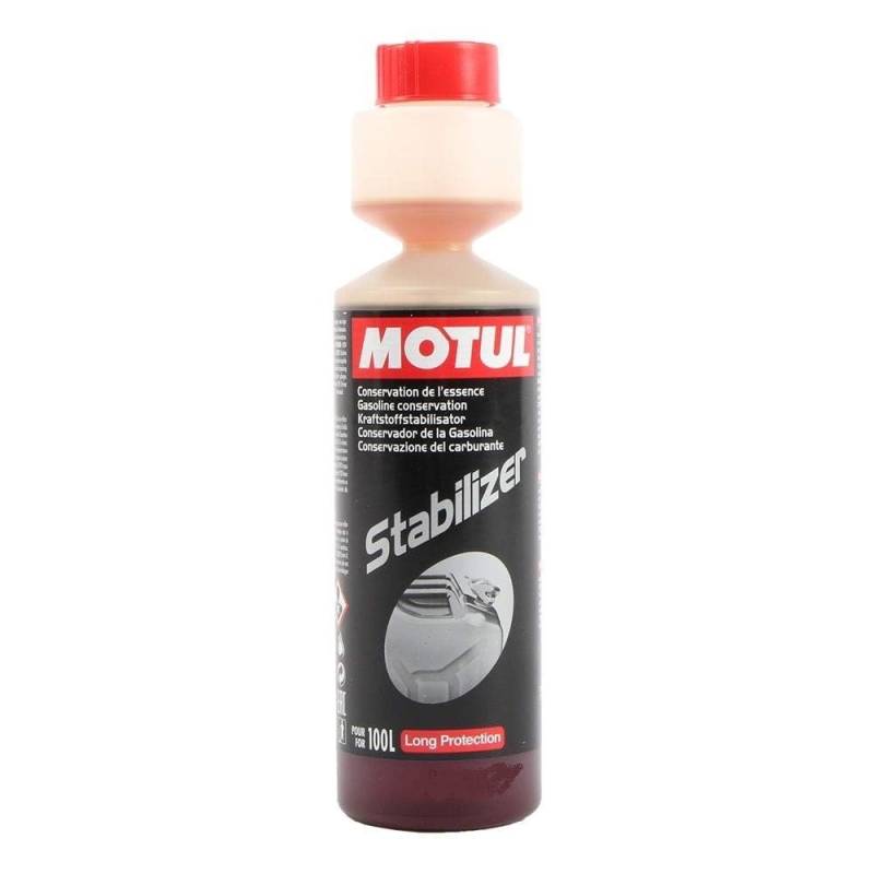 Motul Kraftstoff-Stabilisator Benzin, Konservierungs-Additiv, 2-Takt- und 4-Takt-Motoren, Schutz vor Oxidation und Ablagerungen, Optimale Leistung nach dem Überwintern, Stabilizer, 250 ml von Motul