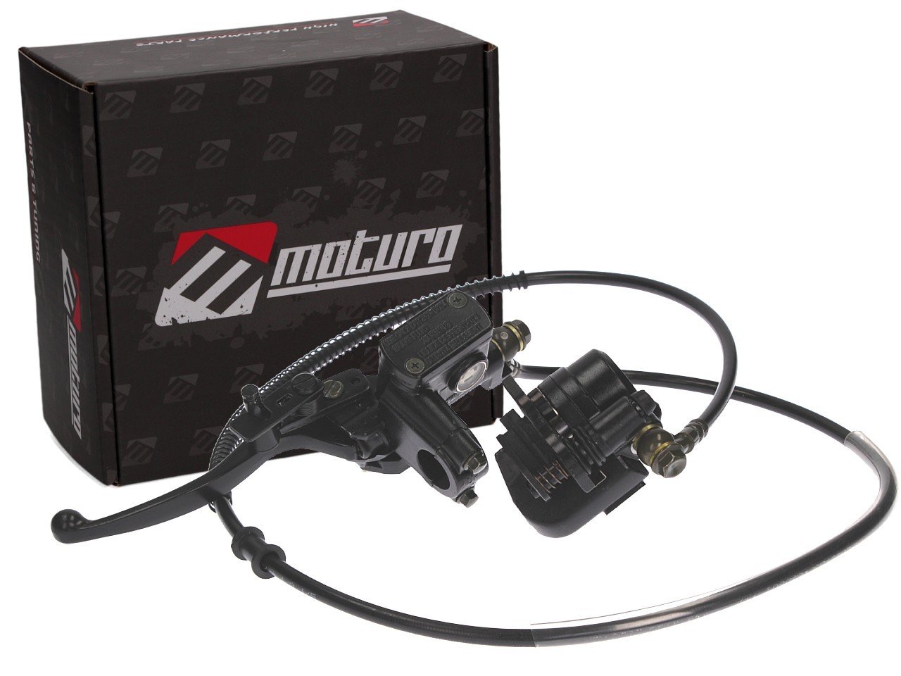Moturo Bremsanlage kpl schwarz 1350mm Typ 5 für 110ccm bis 250ccm ATV Quad von Moturo