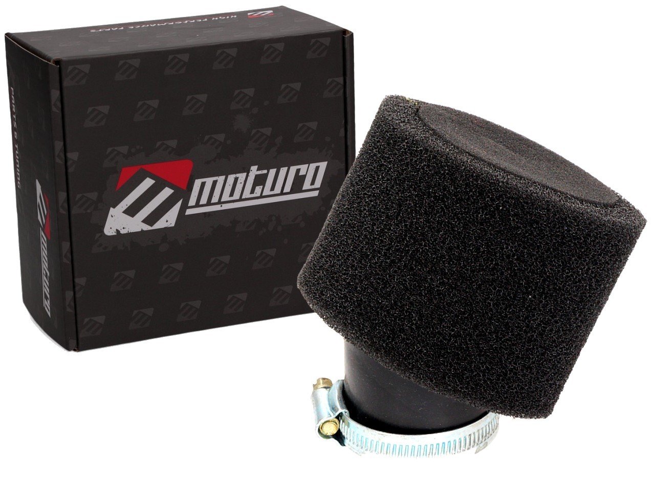 Moturo Sport Luftfilter schwarz 42mm PZ27 für Motorrad Roller ATV Quad von Moturo