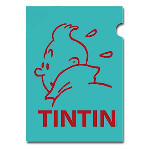 Moulinsart A4 Plastic Folder The Adventures of Tintin Turquoise Perfil (15160) von Moulinsart