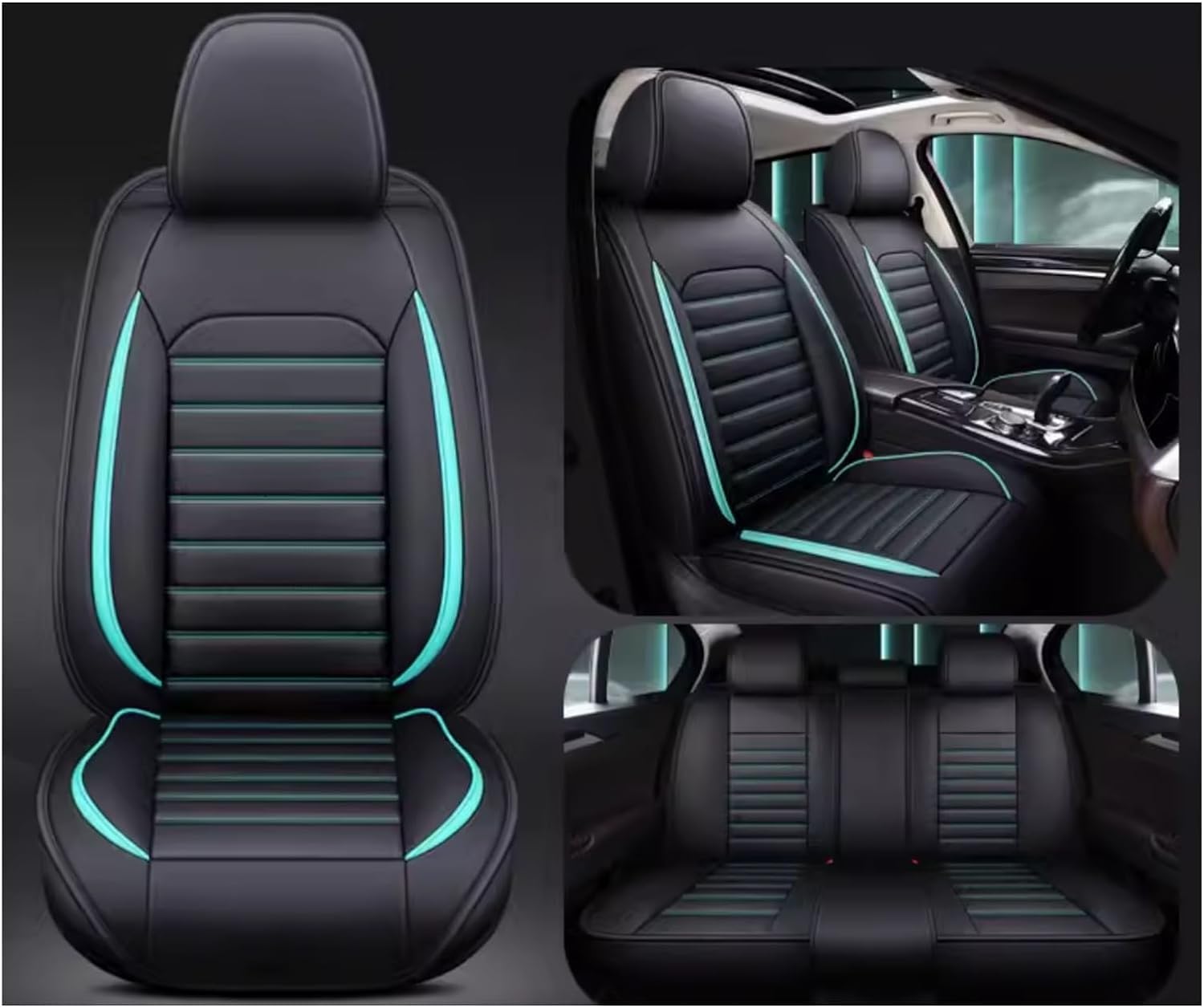 MounSgk Autositzbezüge passend für Mitsubishi L200 ASX Eclipse Cross Outlander Carisma Wrangler JK Renegade Compass Cherokee Grand, wasserdicht und rutschfest, komplettes Set von Sitzbezügen, Grün MounSgk Autositzbezüge passend für Mitsubishi L200 ASX Eclipse Cross Outlander Carisma Wrangler JK Renegade Compass Cherokee Grand, wasserdicht und rutschfest, komplettes Set von Sitzbezügen, Grün von MounSgk