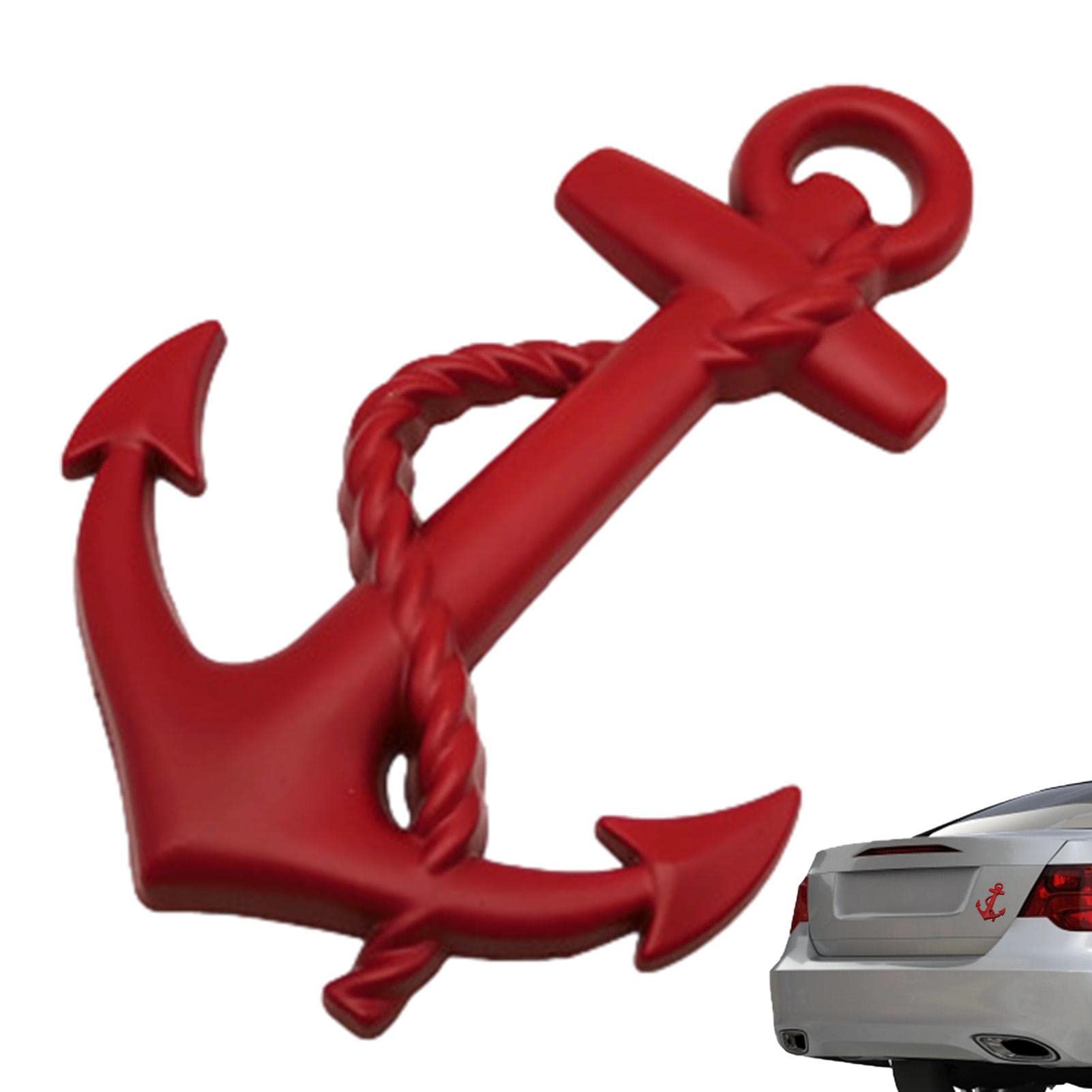 Anker-Auto-Emblem - Türaufkleber mit seitlichem Metalllogo und Logo auf der Rückseite,Karosserie-Stoßstangen-Aufkleber, Anker-Aufkleber für Universalautos Moxeupon von Moxeupon