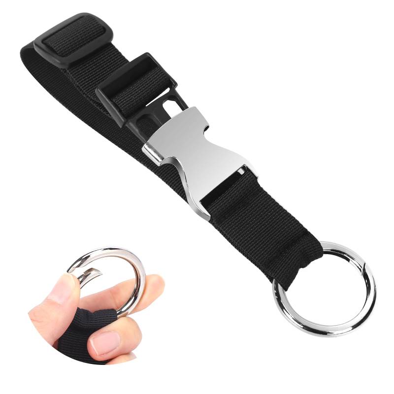 Gepäckriemen Jacken-Halter Heavy Duty Luggage Straps Gepäckgurte Jackengreifer Outdoor Gepäck-Haken Jackenträger Jacket Gripper Verstellbare Taschenhakengurte Reisezubehör Rucksackhaken schwarz von Mozeat Lens