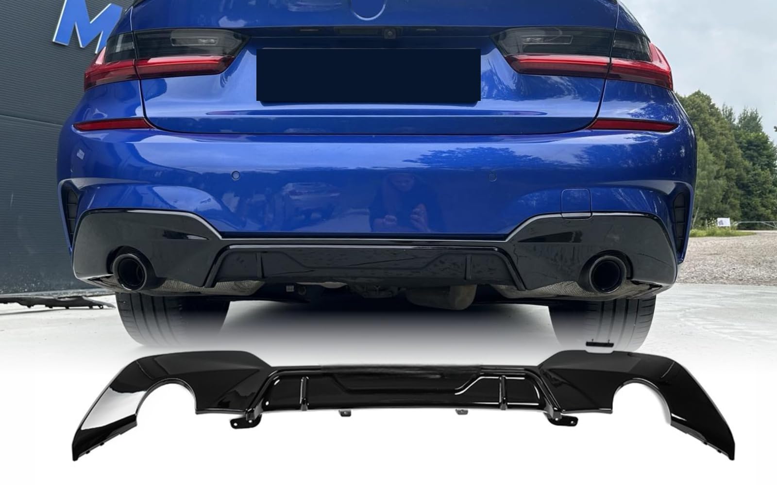 MpTuned G20 G21 Diffusor Schwarz glänzend für 3er 320i 320d 330i 330d 2019 2020 2021 M Sport von MpTuned
