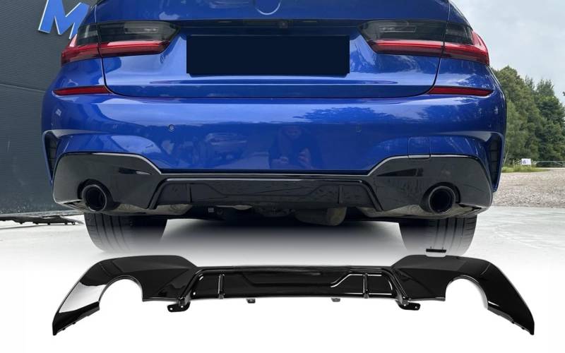 MpTuned G20 G21 Diffusor Schwarz glänzend für 3er 320i 320d 330i 330d 2019 2020 2021 M Sport von MpTuned