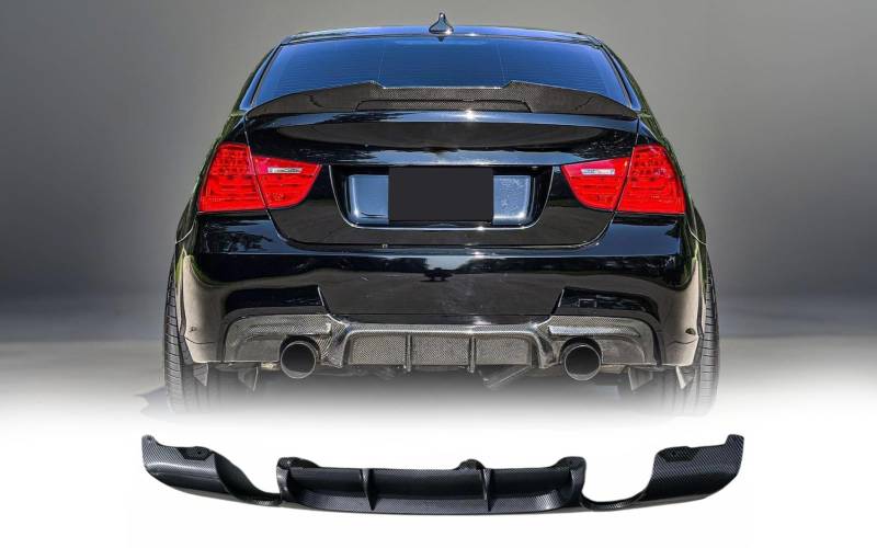 MpTuned BMW E90 E91 Diffusor Carbon Optik für BMW 3er 335i 335d 2004 2006 2007 2008 2009 2010 2011 von MpTuned