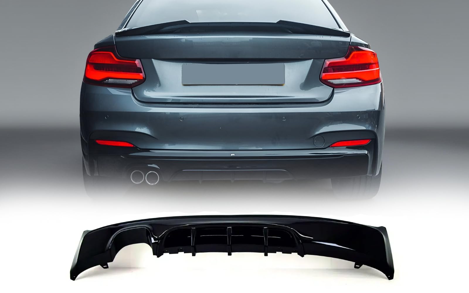 Mptuned F22 F23 2er Diffusor – Glanz Schwarz Heckdiffusor für M-Sport Stoßstange | 228i 230i 2013-2021 ABS Kunststoff Mptuned F22 F23 2er Diffusor – Glanz Schwarz Heckdiffusor für M-Sport Stoßstange | 228i 230i 2013-2021 ABS Kunststoff von MpTuned