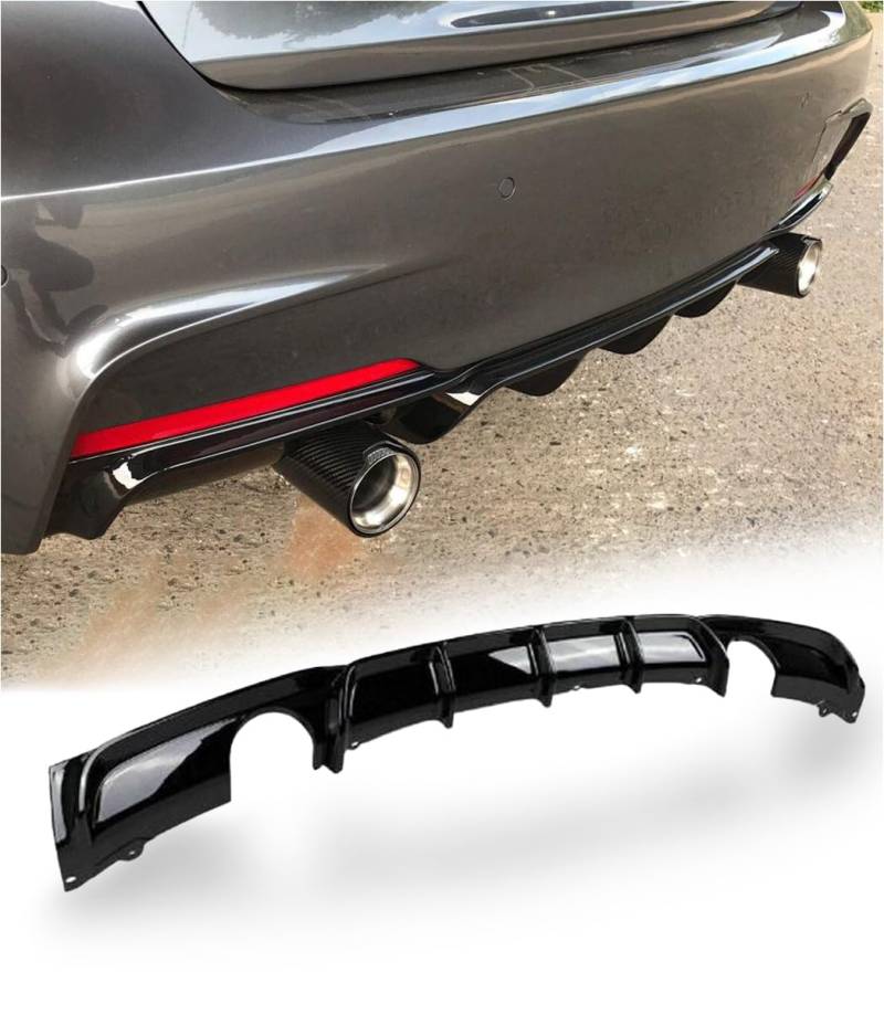 MpTuned BMW F30 F31 Diffusor Schwarz glänzend für 3er-Serie M Sport 2013–2018 335i 335d 340i 340d von MpTuned