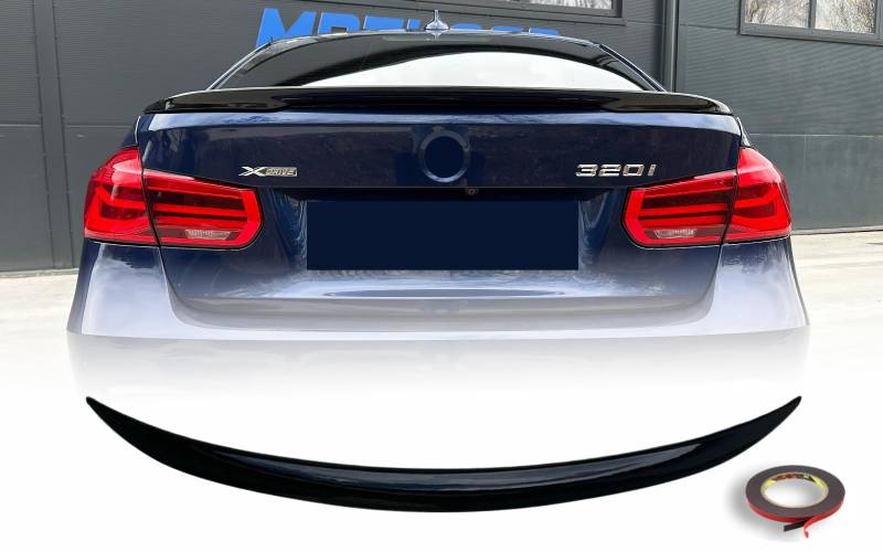 MpTuned BMW F30 M Performance Heckspoiler glänzend schwarz für 3er 2011-2019 Limousine 4-Türer 318i 320i 330i 340i m340i 318d 320d 330d 340d m340d von MpTuned