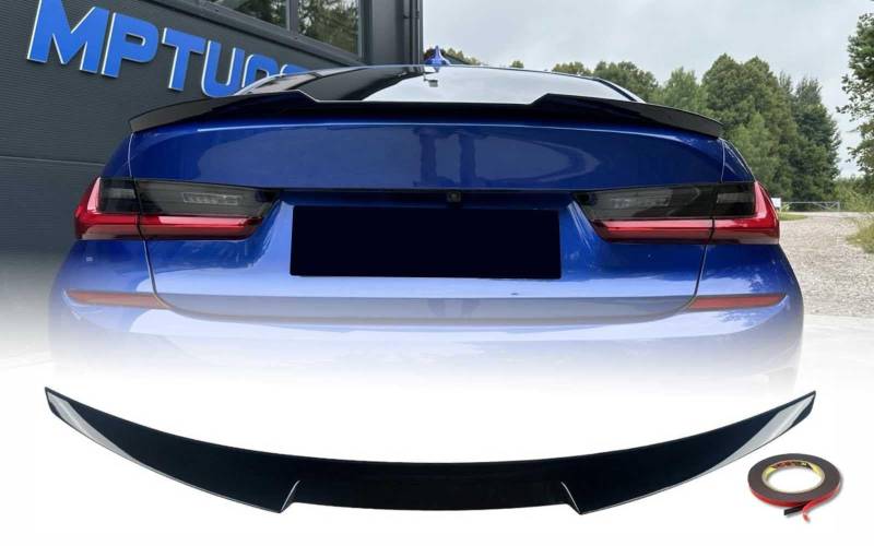MpTuned BMW G20 M4 Stil Heckspoiler Glänzend schwarz für 3er 2019–2023 Limousine 318i 320i 330i 340i m340i 318d 320d 330d 340d m340d von MpTuned